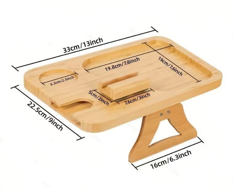Wooden Lazy Sofa Tray – Effortless Comfort Meets Chic Design