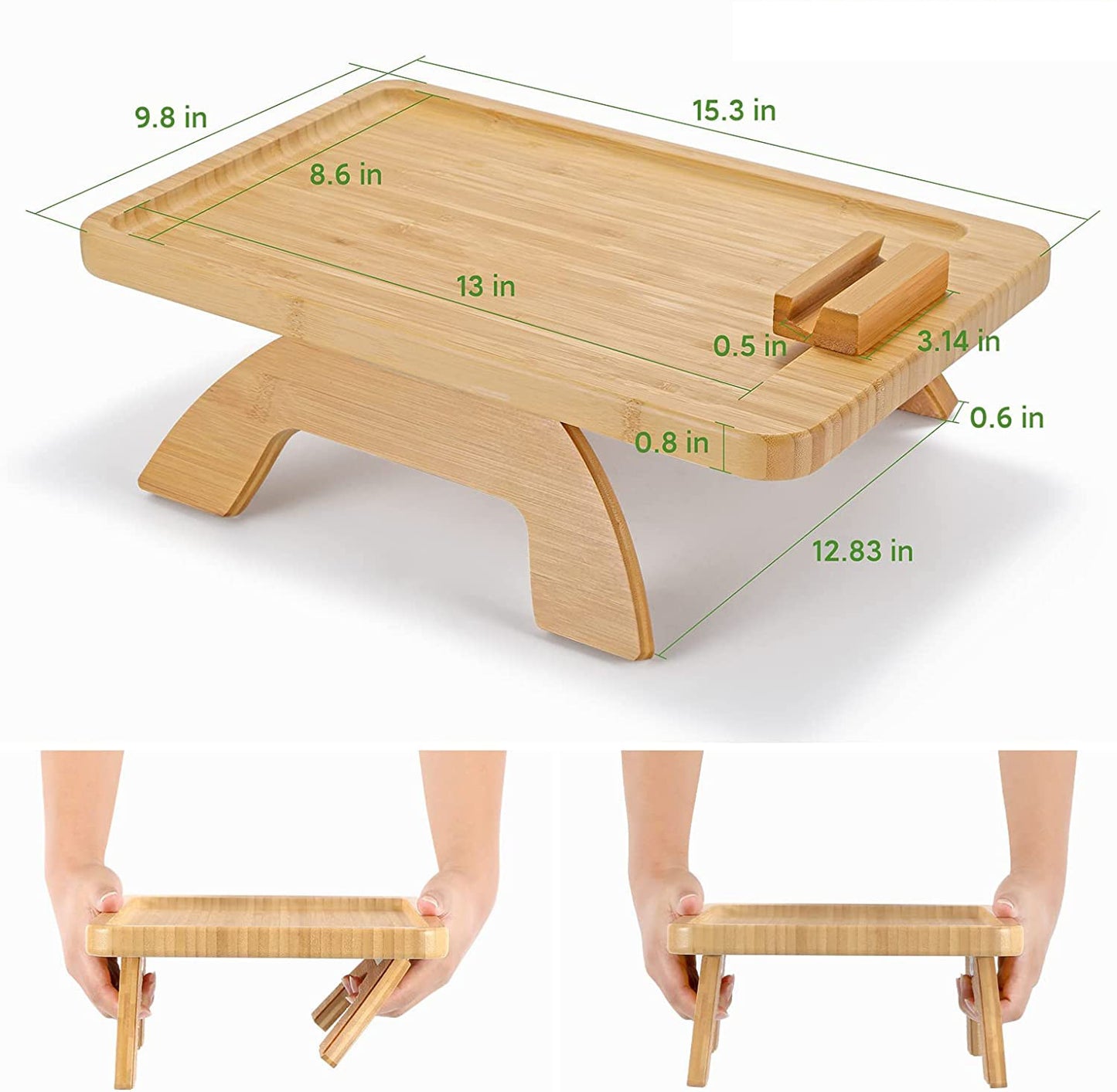 Bamboo Sofa Tray – Elevate Your Couch Comfort with Style