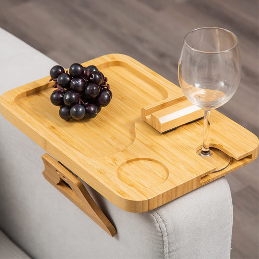 Wooden Lazy Sofa Tray – Effortless Comfort Meets Chic Design