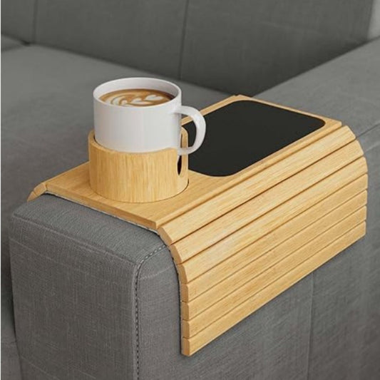 Modern Bamboo Sofa Tray – Alpine Elegance Meets Everyday Comfort