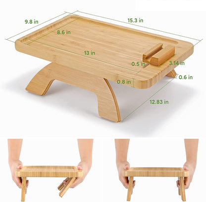 Bamboo Sofa Tray – Elevate Your Couch Comfort with Style