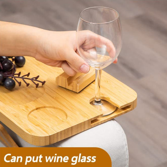 Wooden Lazy Sofa Tray – Effortless Comfort Meets Chic Design